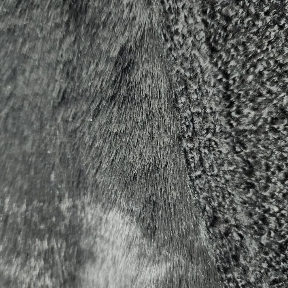 Style & Co Black Faux Fur Vest Sweater Open Front Cardigan Sleeveless Jacket S - Picture 13 of 16